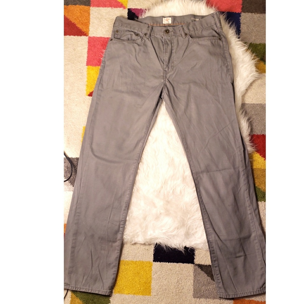 DOCKERS men's 34x32 grey strait fit pants